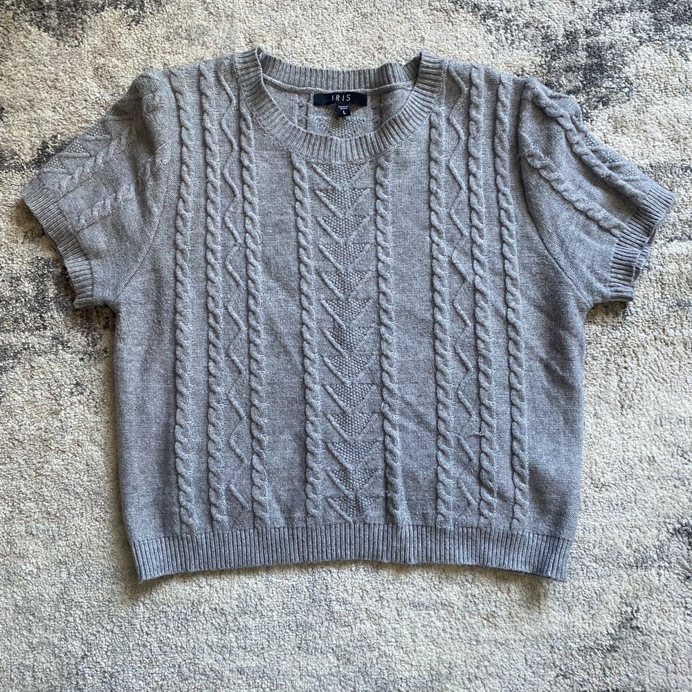 Grey Sweater Crop